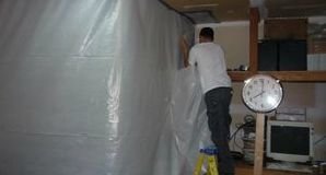 Water Damage Restoration Sealing In Mold With A Vapor Barrier