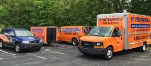 Water Damage Restoration Trucks And Van And Trailer